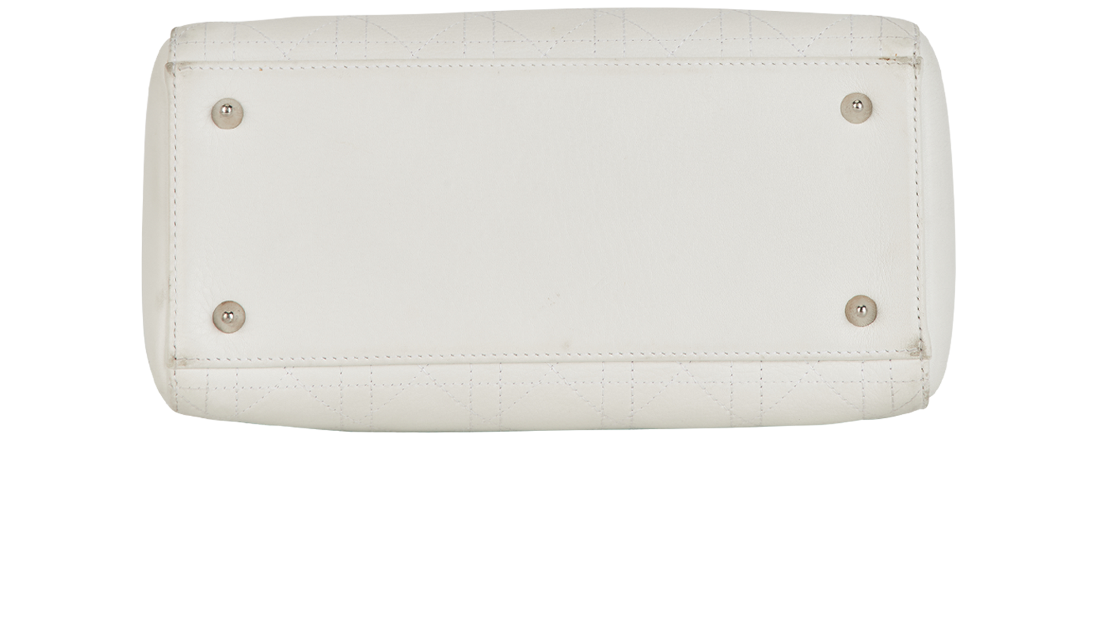 Medium Lady Dior Bag, &pound;1,400, Handbags, White, Leather, Top view